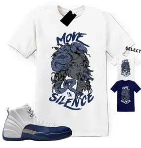 12 French Blue Shirt Men, AJ 12 French Blue Graphic Tee, Gildan 5000 Shirt, 100% Cotton, Classic Fit Casual Short Sleeve Tee, All Seasons