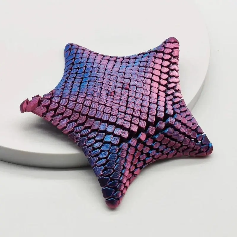 3D Printed Squishy Starfish Flexibat Fidget Desk Toy - Fun Starfish Desk Decor,Unique Desk Decor Flexible Starfish Gift