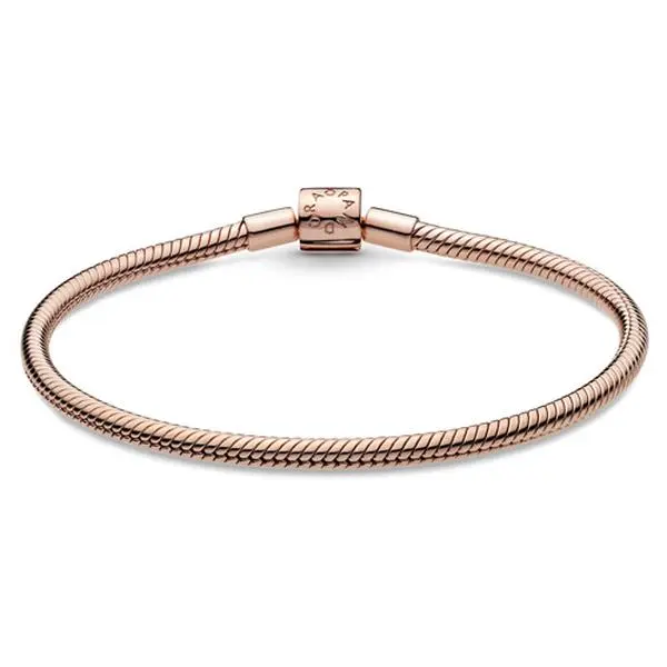 Pandora Moments Barrel Clasp Snake Chain Bracelet 588781C00-18
