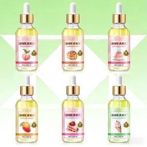 Ikzee BODY JUICE-60ml per box, Gentle nourishing body oil, moisturizing and hydrating. Handcrafted Vanilla Skin Oil, for DIY use with perfume or cream. Cosmetics Oil, For external use only