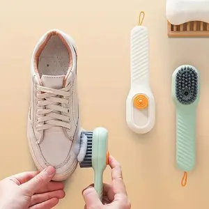 Long Handle Shoe Brush, 1 Count Soft Automatic Liquid Shoe Brush, Multifunctional Cleaning Brush for Clothes, Kitchen, Bathroom, Home Care Supplies, Cleansing