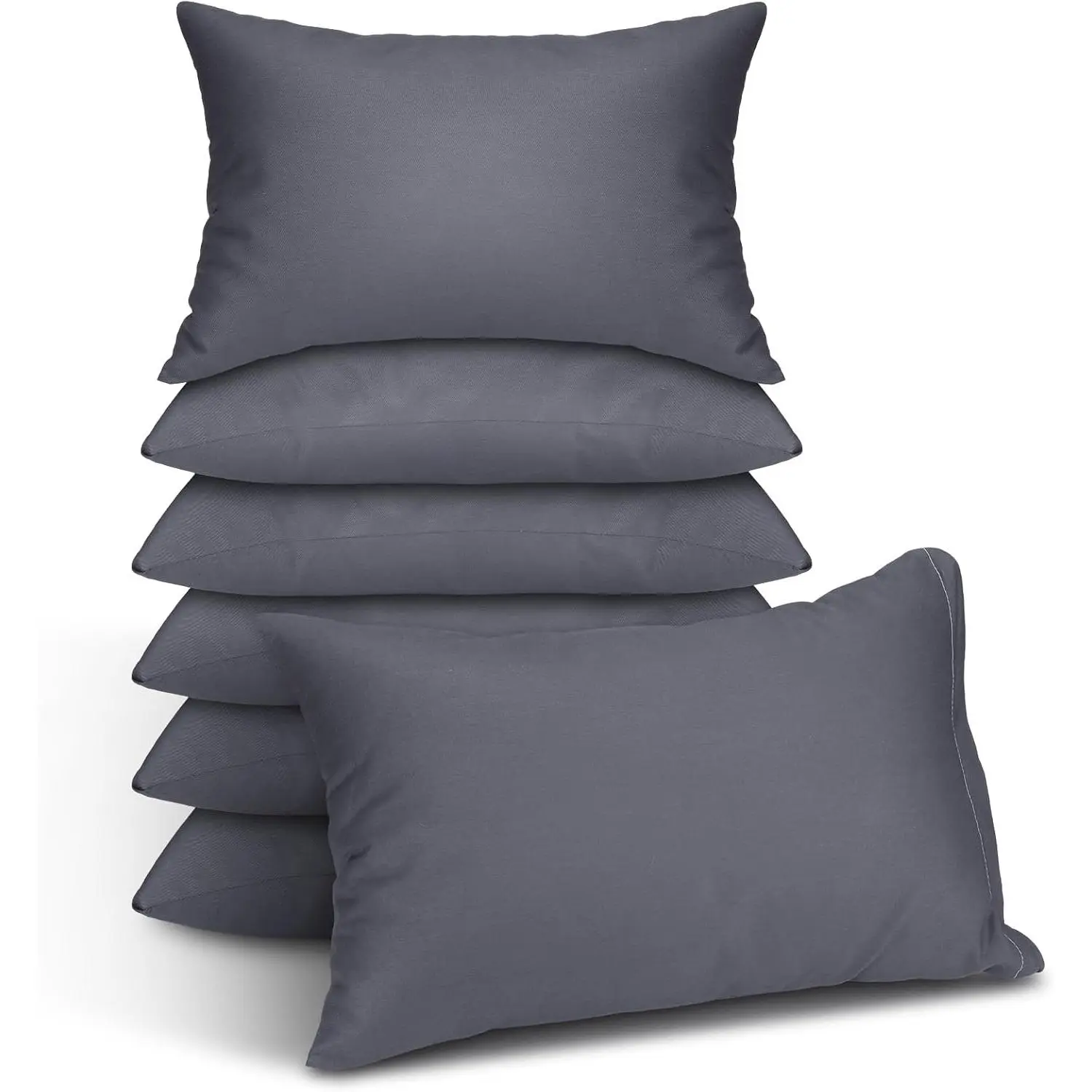 6 Pack Mini Pillows Bulk for Daycare, Travel, 14"x9" Small Soft Pillow for Pet Neck/Lumbar Support(Dark Gray)