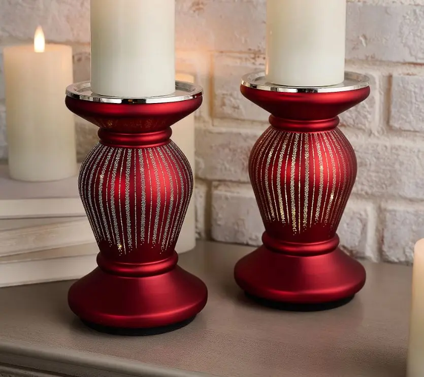 Set of 2 (8.5") Starry Night Pedestals by Valerie