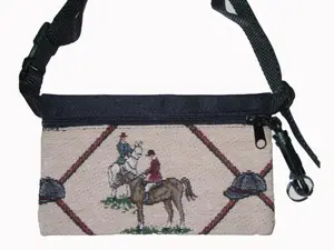Horse Hunt Scene Tapestry Travel-Lite Equestrian Handbag #RA001