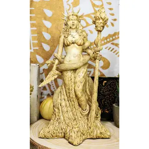Ebros Greek Pagan White Goddess Sorceress Witchcraft Hecate Figurine Hekate
