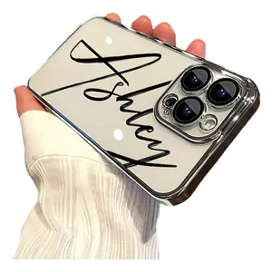 Phone Case - Customizable DIY Name Phone Case Featuring Calligraphy Design, for Iphone 17, 16, 15, 14, 13, 12, 11 Pro Max Plus Air, for Samsung Galaxy S25/ S24/ S23/ S22/ S21. Transparent Printed Phone Case, Perfect Surprise Gift