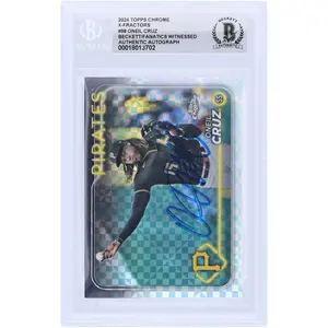 Oneil Cruz Pittsburgh Pirates Autographed 2024 Topps Chrome X-Fractor #98 Beckett Fanatics Witnessed Authenticated Card - Fanatics Authentic Certified