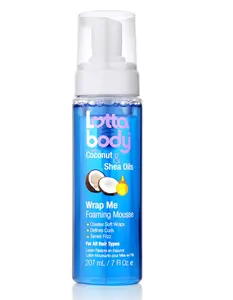 Lottabody Wrap Me Foaming Curl Mousse with Coconut Oil & Shea – Curl Defining, Anti-Frizz Hair Mousse for Soft Wraps & Natural Curls, 7 fl oz