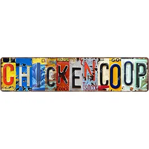 Funny Chicken Coop Metal Signs Vintage Tin Sign Wall Decor for Farm Chicken 4*16 Inches