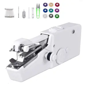 Handheld Sewing Machine, Portable Mini Hand Held Sewing Machine Cordless Electric Stitching Device, DIY Hand Sewer Machine for Household, Travel (Does Not Include A Battery)