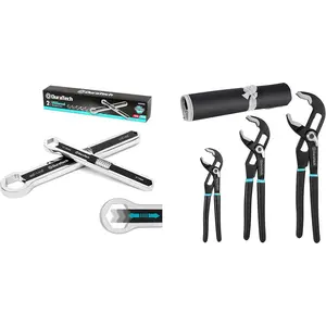 Wrench Set & Slip Joint Set, Pump Pliers Set, Quick Release Plumbing Pliers, 8-inch, 10-inch,, CR-V, Organized in