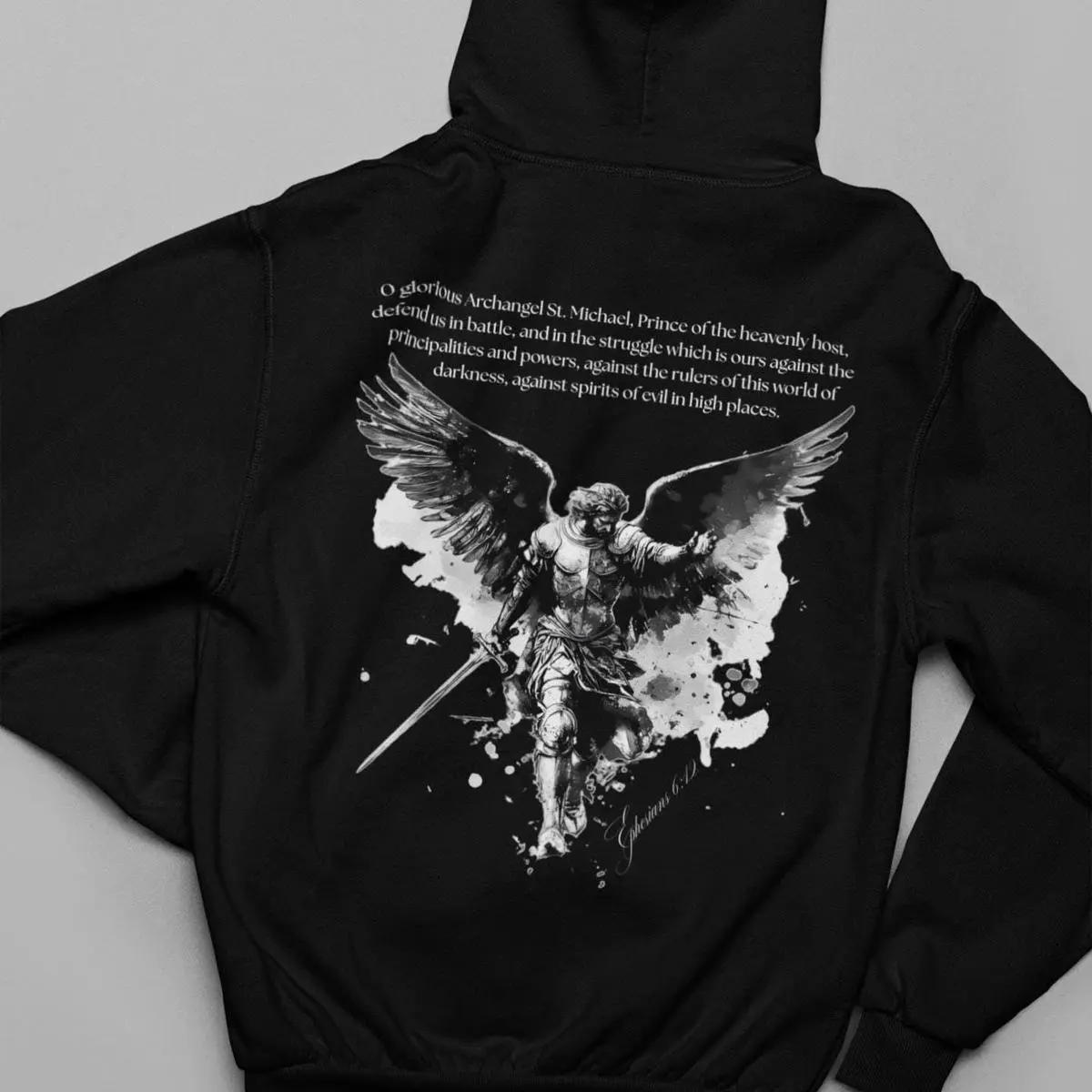 Saint Michael Archangel Unisex Hoodie, Christian Faith Protector