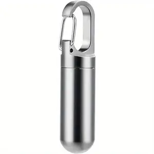 Portable Pill Box Keychain Clip, 1 Count Waterproof Pill Box, Mini Travel Pill Box, Cute Keychain Pill Box for Outdoor Trips and Camping, Multitool Keychain Opener