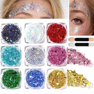 Gel Glitter Body Paint Stage Makeup, No Adhesive Long-Lasting Sparkle, Perfect for Parties and Performances, Easy Apply