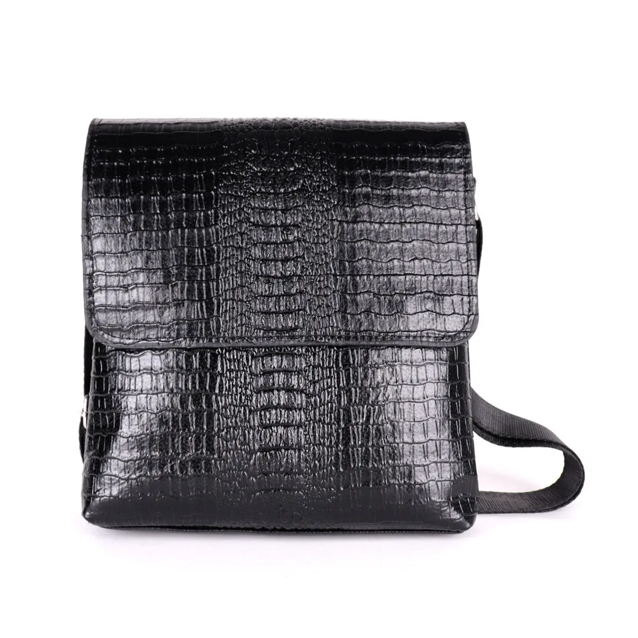 Men's Messenger Sling Bag, Synthetic PU Leather Crossbody with a Magnetic Flap, Multi-Pocket for Work & Travel, Vegan Leather