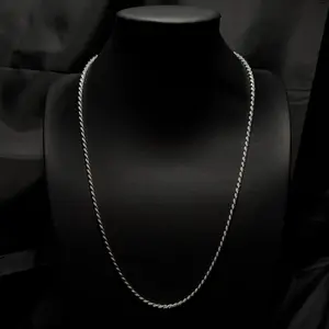 Silver Rope Chain, 20 inches