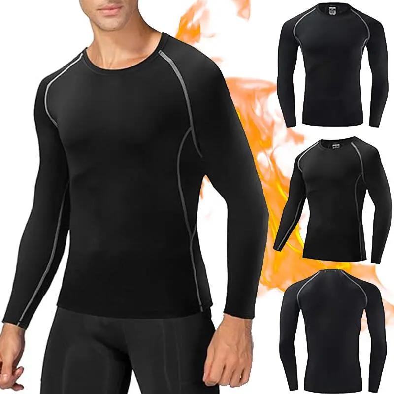 Mens&Ladies' Warm Suit Compression Base Layer Thermal Tight Long Sleeve Run Sport Tops Undershirt summerwins
