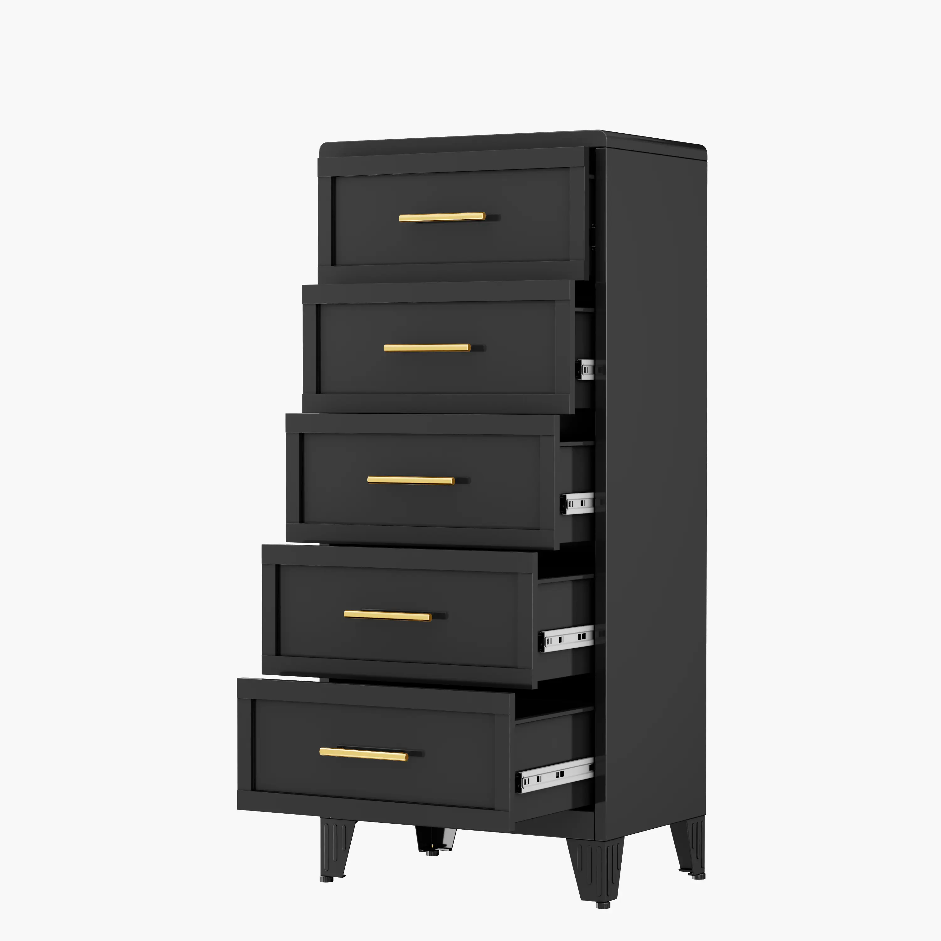 5 Drawers Black