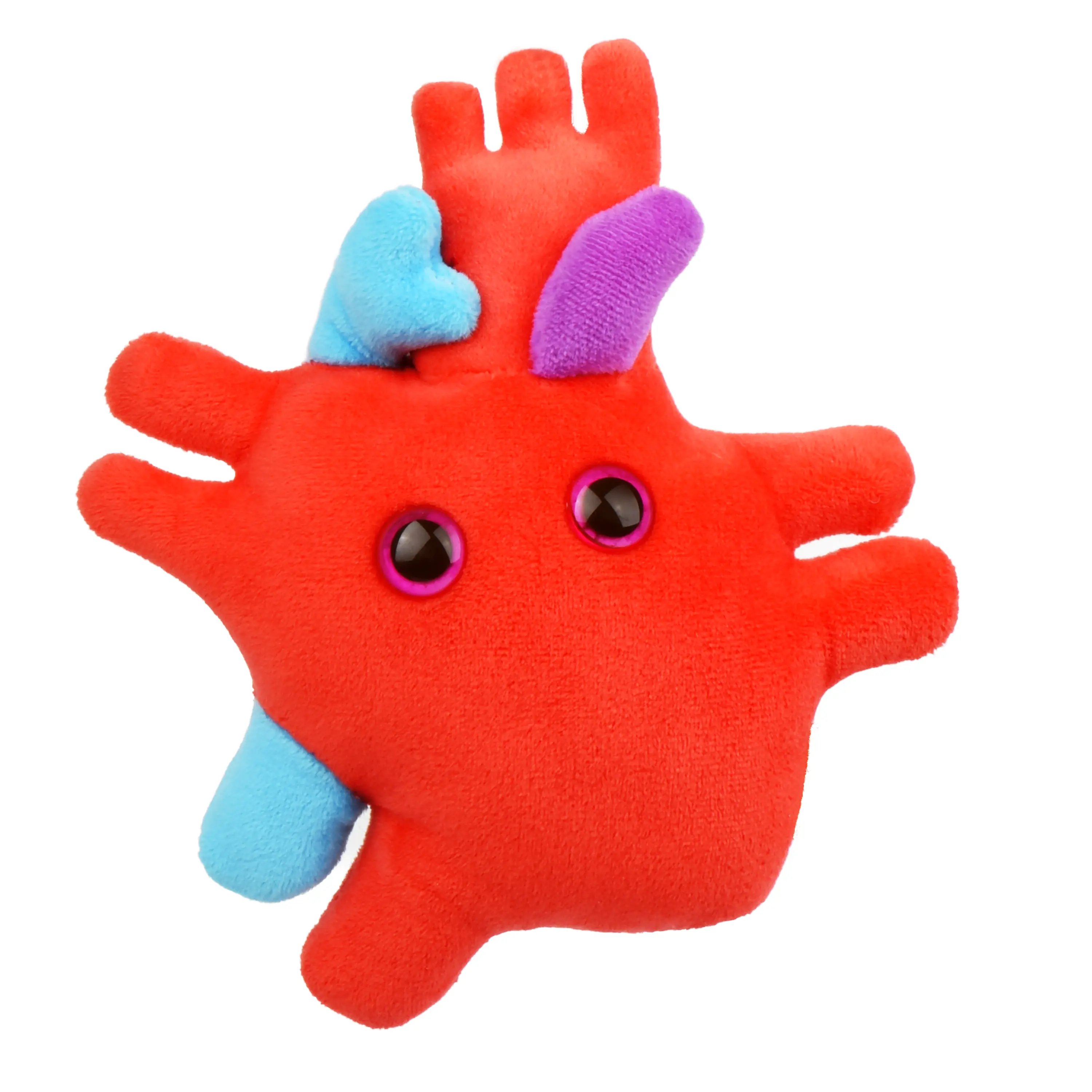 GIANTmicrobes Anatomical Heart Plush Stuffed Toy - Soft Stuffed Doll, Collectibles, Science STEM Learning Tool, Huggable Soft Fabric, Realistic Tactile Design, Unisex Cardiology Gift with Info Card, Post-Surgery Recovery Aid for Nurses, Doctors, Cute Coll
