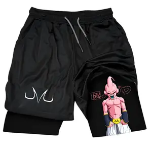 Cotton Majin Buu Gym Shorts, Goku Gogeta Majin Buu Shorts, Dragon Ball Gym Shorts, Anime Lover