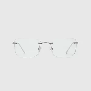 BLUE ELEPHANT RIZZ Silver Glasses Blue Light Filtering Korean Unisex Eyewear