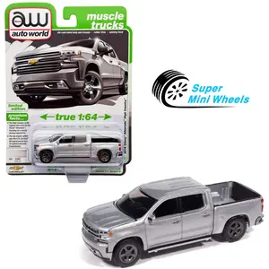 Auto World 1:64 2019 Chevy Silverado High Country Silver