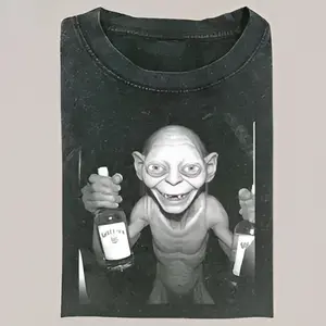 Lord of the Rings Vintage Tee, Party Hard Gollum T-Shirt, Meme Cringe Funny Dumb Shirts, Unisex Movie Shirt Menswear Womenswear Streetwear
