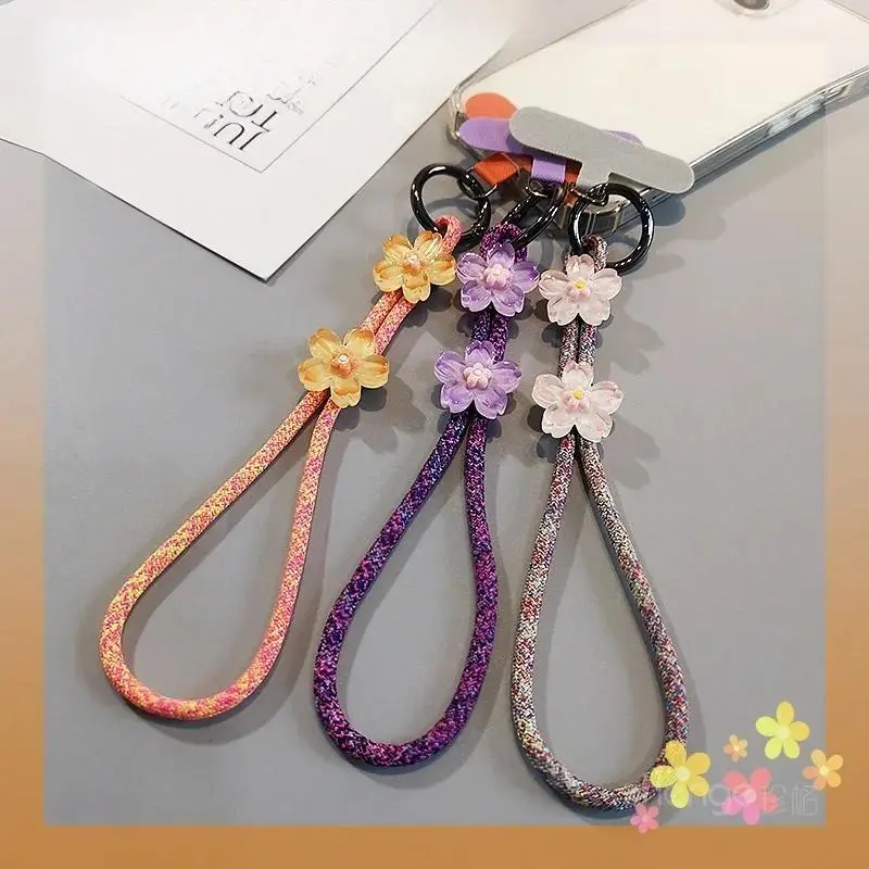 Mobile Lanyard Braided Wrist Cord Personalized Student Adjustable Length Portable Chain for Men and Women  Phone Strap  Charm