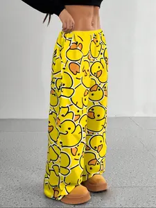 Women's Christmas Print Casual Pajama Pants, Soft Comfortable Sleepwear, Perfect for Sleeping and Leisure, Ideal for All Seasons