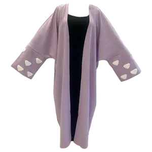 RAHA DUSE Cloud Batwing Sleeve Open Abaya Muslim Women Long Cardigan Robe - Lightweight and Durable Linen Fabric