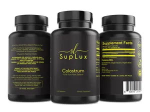 Suplux Bovine Colostrum Grass-Fed New Zealand Veggie Capsules - 60 Count Supplement Dietary Fitness Edible Healthcare Natural