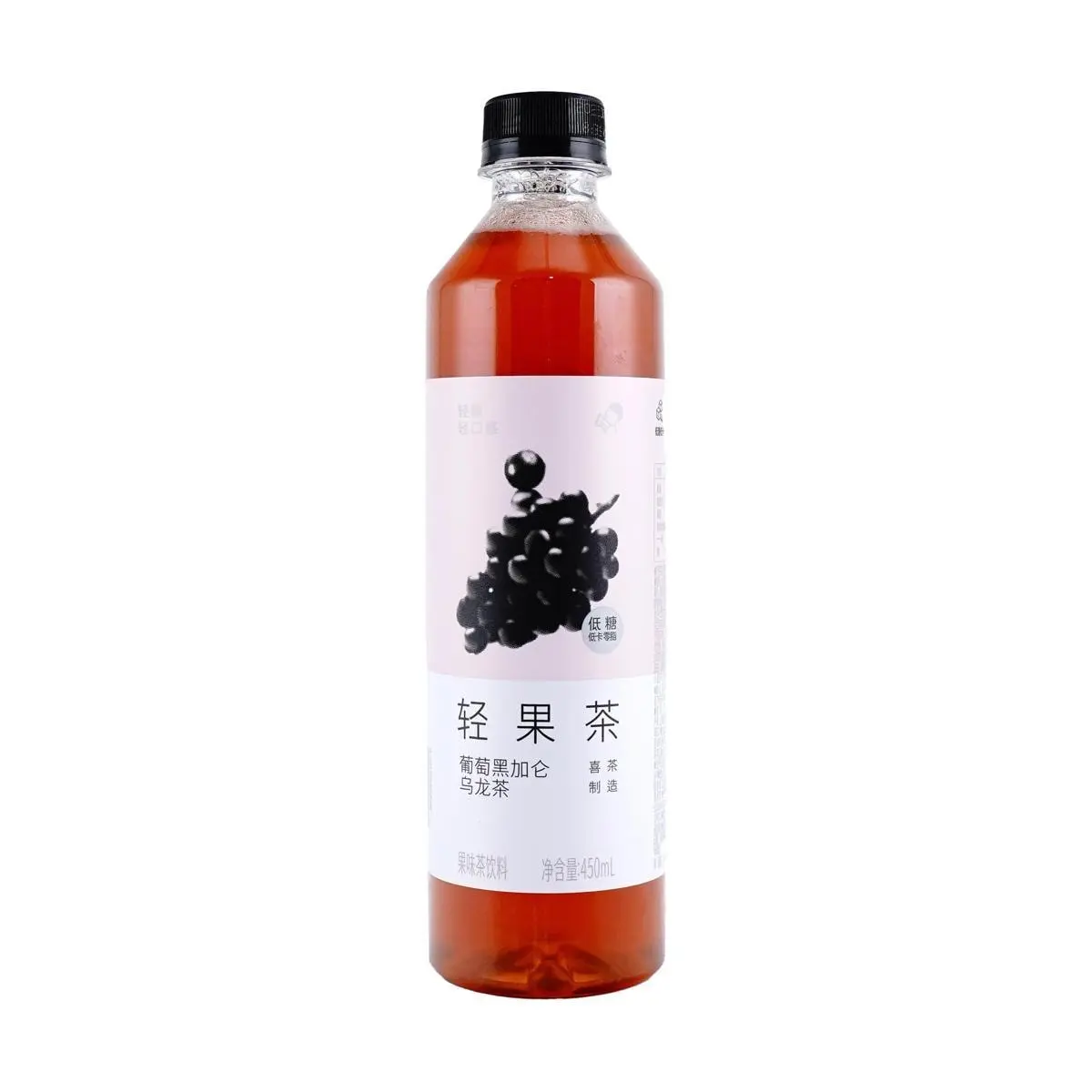 HEYTEA Grape Blackcurrant Oolong Tea Drink - Low Sugar, Low Calorie, Zero Fat - 450ml Fruity Tea Beverage