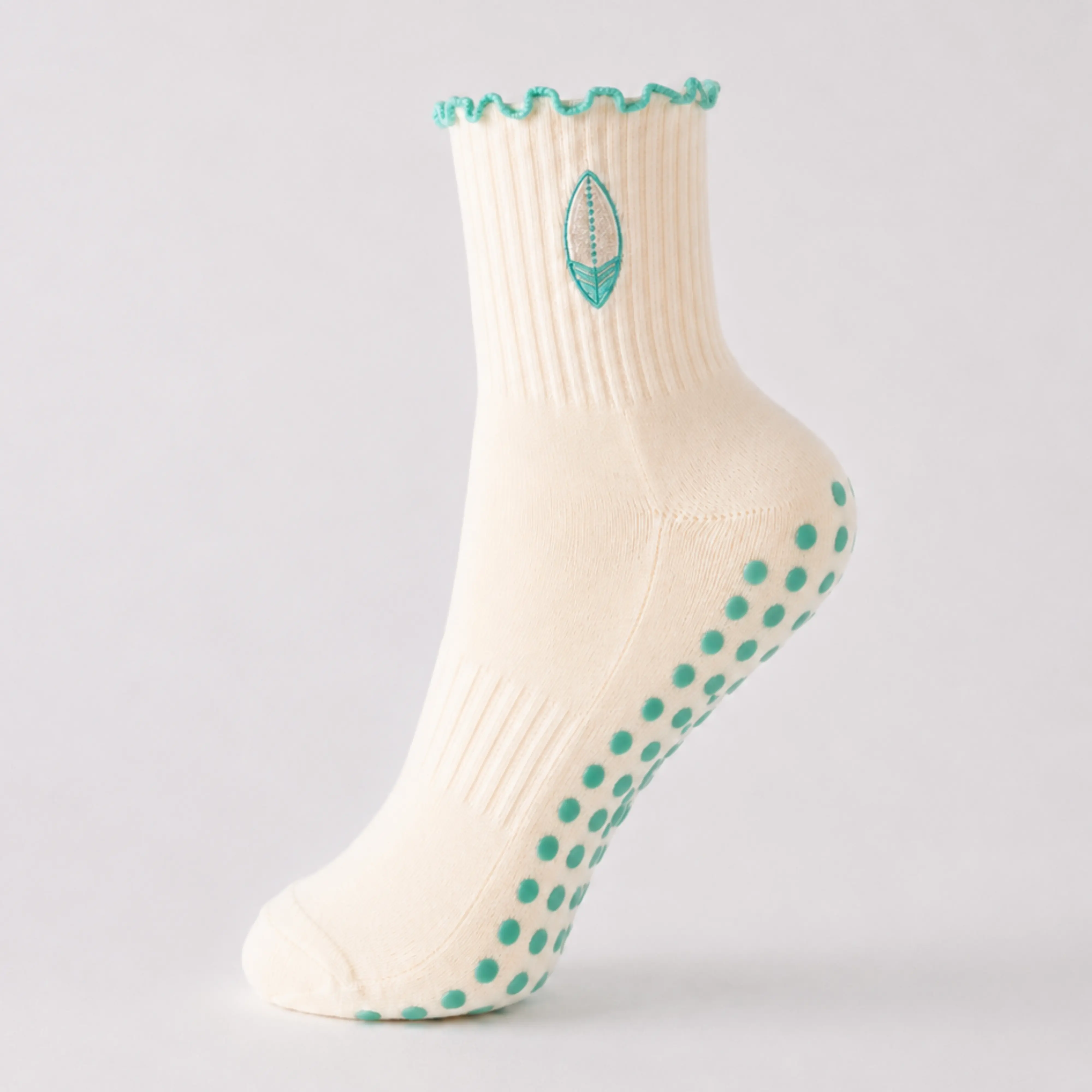 The Surfboard Sock  - Women’s Soft Non-Slip Grip Socks - Breathable, Sticky Sole Socks for Pilates, Barre, Yoga