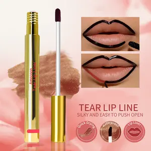 Non-stick cup moisturizing embroidery peel-off tear-off lip liner easy color pencil