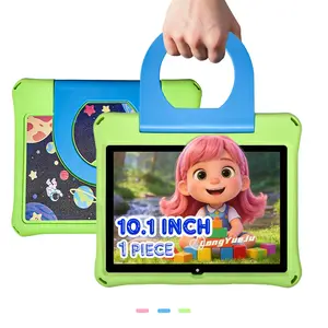 【Parent's Choice】10.1" Android Touchscreen Tablet with HD Screen & Parental Controls for Safe Internet, Dual Cameras, Games, Learning, Movies, Music, Multi-Functional, EVA Shockproof Case – Kids Educational Tablet (No Adapter)