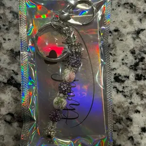 Amethyst Aura Keychain