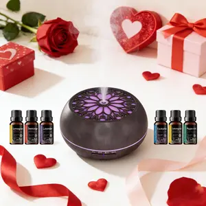 Ultimate 550ml Essential Oil Diffuser for Large Rooms | 6 Premium Oils Included, Remote Control, 7-Color LED Ambiance, Auto Timer | Quiet & Safe, Perfect for Relaxation, Better Sleep | Ideal for Home/Office/Spa, Great Gift for All Occasions