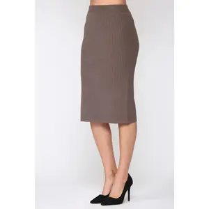 Shantelle Stretch Thick Ribbed Knitted Skirt
