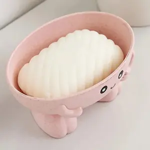 Creative Cute Soap Dish, Plastic Drainage Soap Holder, Cartoon Soap Rack, Bathroom Soap Stand, Multi-Functional Soap Storage Rack, Soap Tray