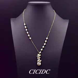 Natural Freshwater Pearl Necklace Baroque Pearl Necklace Women's Versatile Collarbone Necklace