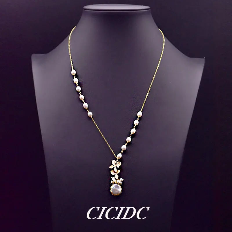 Natural Freshwater Pearl Necklace Baroque Pearl Necklace Women's Versatile Collarbone Necklace