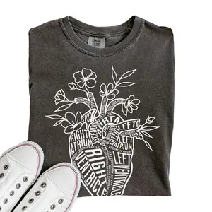 Anatomical Heart Labeled Cardiac Nurse Sonographer Tshirt Student Echo Tech Echocardiographer Echo Tech Cardiac Nurse Shirt
