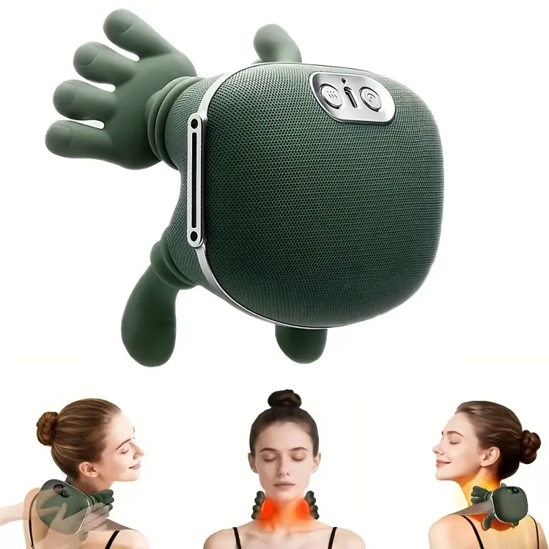 USB Rechargeable Deep Tissue Massager, 8 Claws, Portable Finger Press for Neck Back Shoulder Leg, Wireless Heat Therapy, Relaxation Aid, Perfect Gift, USB Rechargeable Massagers