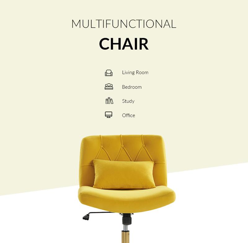 Hulala Norm Modern Flannel Adjustment Office Chair, Office Chair with a Pillow, Enhanced Flexibility, Adjustable Height, Tilting Mechanism, Metal Base with Casters