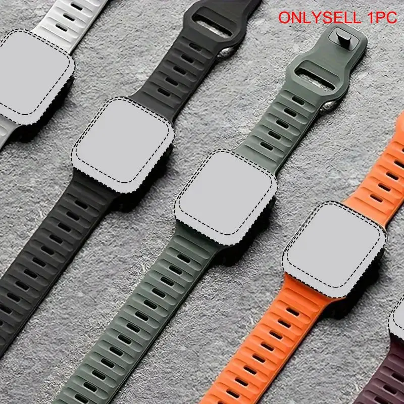 Sport Bands for Apple Watch, Watch Straps, Smartwatch Strap, Smart Watch Accessories, Wearable Accessory, Soft Silicone Waterproof Strap, Compatible with Iwatch Series 1-11 & Se, Durable Design