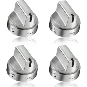 Stainless Steel Gas Stove Knob Replacement for GE, Compatible with PS11729081 AP5989029