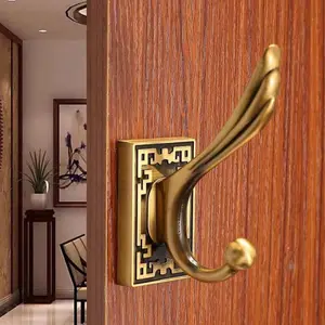 Vintage Bronze Coat Hooks Retro Door Hooks for Wardrobe Closet Multi - Purpose Coat Hanger Hooks as Cabinet Handles Wall Mounted Hanging Hooks