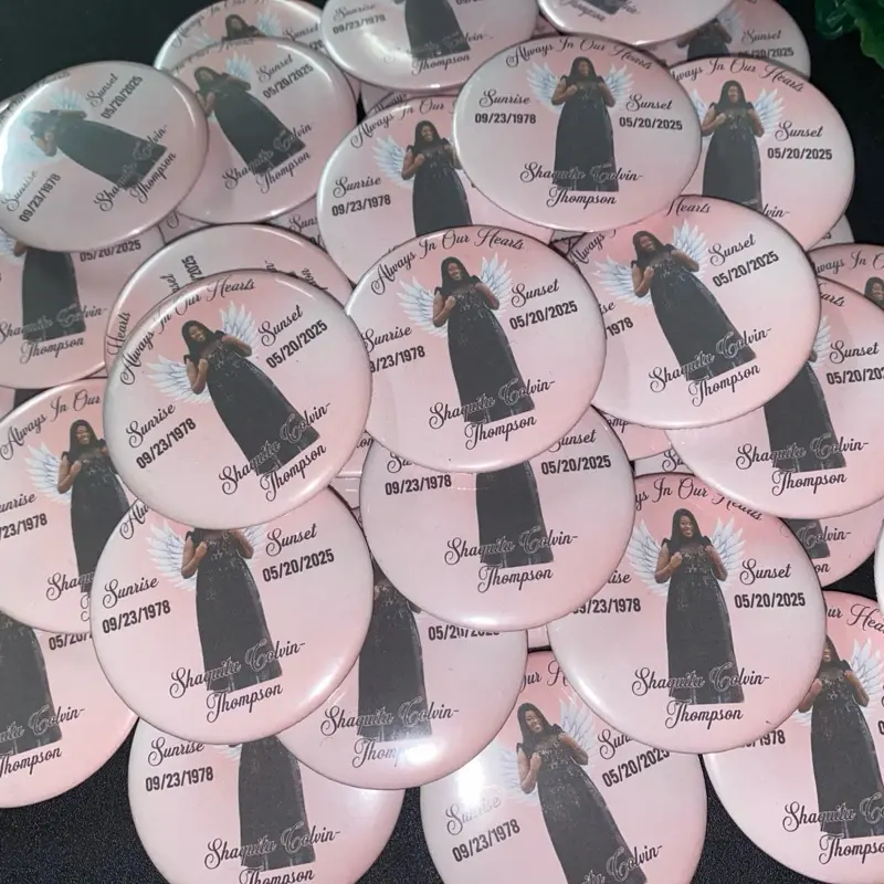 Custom Buttons - Personalized Design with Image and Text Details - Product Title as Provided