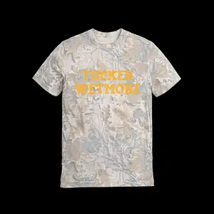 Women's Tucker Wetmore Camo Digital Print T-Shirt - Country Music Rising Star Tee, Authentic Lyrics, Southern Roots, Country Lifestyle Energy, TikTok Viral Fit, Available in 2xl-5xl