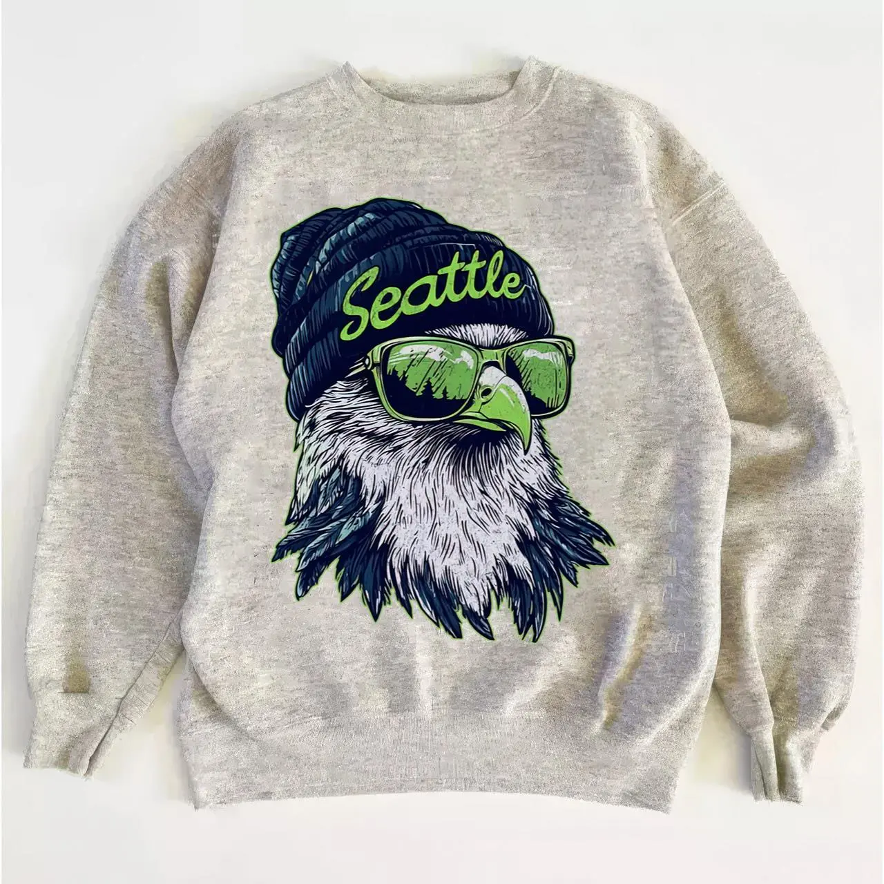 Seattle Vintage Football Sweatshirt, Retro Crewneck Game Day Fan Apparel